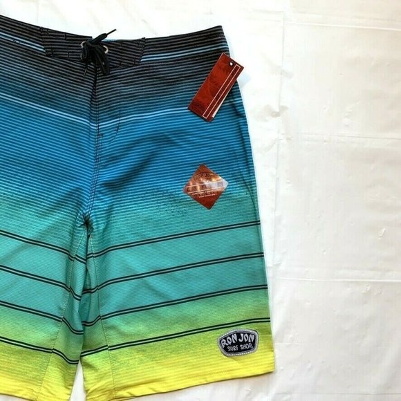 Ron Jon Surf Shop Hybrid Board Shorts Mens 28 Swim Trunks UV Land Water NWT - Picture 4 of 11